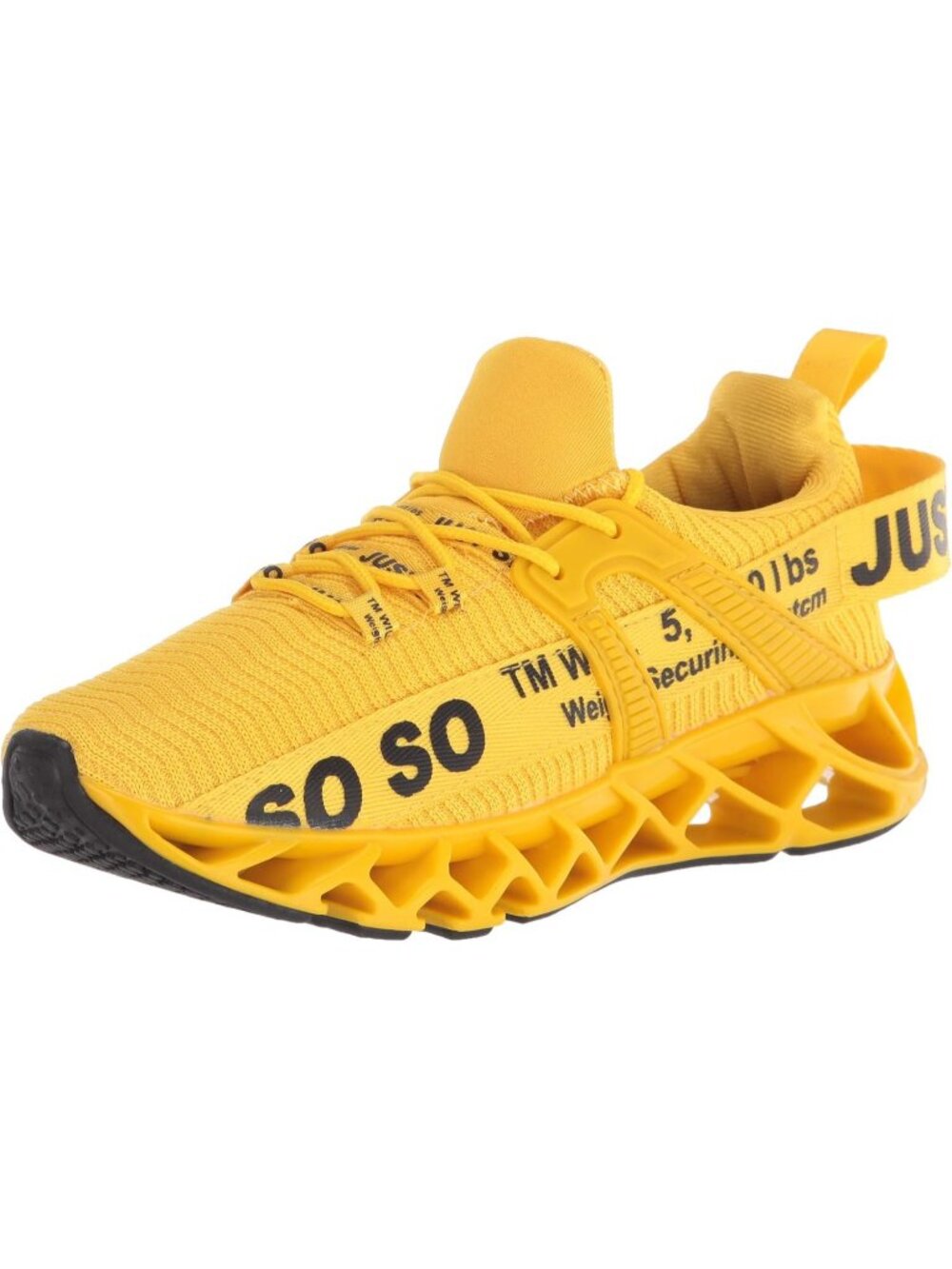 Women's Yellow Mesh Comfortable  Non Slip Athletic Tennis Walking Blade Sneakers